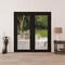 Vdomdoors Front Exterior Prehung Metal-Plastic Double Doors Clear Glass / MANUX 8666 Matte Black / Office Com MANUX8666DEXD-BLK-W72xH80-RH-I - alternate 2