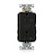 Leviton Plugs&Rcptcls, 20A, 125VAC, Blk, Polycarb G5362-E - alternate 1
