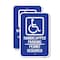 Signmission Handicapped Symbol With Handicapped Parking Permit, 18'' X 24'' 2 Signs, Heavy Gauge Aluminum, 2PK A-1824-2PACK-25183 - alternate 1