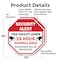 Signmission Security Alert This Facility Under, 10 inch X 10 inch, Aluminum Metal Signs, 2PK OC-A-2PACK-10-317 - alternate 2