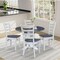 Whitewood Industries Extension Dining Tables, 45 in L, 38 in H, Parawood, 5 Piece K05-42DPT-23-C617-4 - alternate 2
