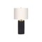 Homeroots 24" Black and Gold Concrete Cylinder Table Lamp With Ivory Drum Shade 545848 - alternate 1