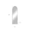 Homeroots 59" Black Aluminum Arch Freestanding Or Wall Mount Framed Full Length Mirror 708752 - alternate 2