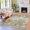 Homeroots 10' X 14' Pewter And Silver Abstract Washable Indoor Outdoor Area Rug 631352 - alternate 4