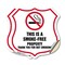 Signmission No Smoking Shield Sign This Is A Smoke F, 4 inch X 4 inch, Vinyl Decal, 2PK SHI-D-2PACK-4-401 - alternate 1