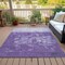 Homeroots 9' X 12' Purple And Silver Abstract Washable Indoor Outdoor Area Rug 632093 - alternate 3