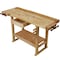Wrightmaster 55 in. Rubberwood Workbench with 3 Drawers & Storage, Natural ZR-94605 - alternate 3