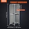 Vevor 20 Sheet Commercial Bun Pan Rack Kitchen Aluminum Baking Racks Brake Wheel LHPR-20R - alternate 2