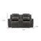 Homeroots 74" Gray Faux Leather Manual Reclining Loveseat With Storage 561568 - alternate 3