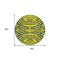 Homeroots 8' Yellow And Blue Round Animal Print Washable Indoor Outdoor Area Rug 600716 - alternate 3