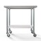 Koolmore 30'' x 36'' 18-Gauge 304 Stainless Steel Commercial Work Table with Casters CT3036-18C - alternate 4