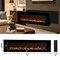 Edendirect 72-in W Black Wall mount LED Flat wall Electric Fireplace with Remote Control Included ZR-WM72 - alternate 2