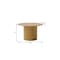 Homeroots 46" Natural Wood Pedestal Base Round Top Dining Table 713564 - alternate 3
