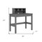 Homeroots 35" Gray Writing Desk 491466 - alternate 2