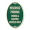 Signmission For Electrical Cars Reserved Parking - Hybrid, 12 In X 18 In Architectural, Heavy Gauge Aluminum A-OV-G-1218-23947 - alternate 1