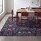 Jonathan Y Primrose Art Nouveau Floral Border Non-Slip Machine-Washable Green/Pink 4 ft. x 6 ft. Area Rug BTF100B-4 - alternate 1