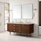 James Martin Vanities Amberly 72" Double Vanity, Mid-Century Walnut, w/ 3 CM Tajnar Eclos Top w/FreePower Wireless Charger 670-V72-WLT-FTJR - alternate 2