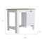 Homeroots Set of Two Oak and White Wood Kitchen Island And Pantry Cabinet 526344 - alternate 2