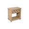 Homeroots 28" Beige Solid Wood Distressed One Drawer Nightstand 555400 - alternate 2