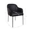Manhattan Comfort Loft Metal Vegan Leather Armchair in Black - Set of 2 DC1535-2 - alternate 4