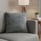 Homeroots 21" Gray Splatter Linen Throw Pillow Cover 608170 - alternate 1