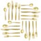 Megachef La Vague 20 Piece Flatware Utensil Set, Stainless Steel Service for 4 in Matte Gold MCFW-LA VAGUE-MATTEGOLD - alternate 3