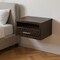 Homeroots 18" Brown Solid Wood One Drawer Floating Nightstand 712844 - alternate 3