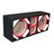 Deejay Led Two 8-in Woofers plus Two Tweeters Red Empty Chuchera Speaker Enclosure D8T2RED - alternate 2