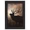 Homeroots Elk Sunrise Black Framed Print Wall Art 530016 - alternate 1