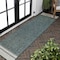 Jonathan Y Alda Modern Minimalist Mingled Solid Turquoise/Cream 2 ft. x 8 ft. Indoor/Outdoor Runner Rug TSN213E-28 - alternate 1