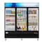 Koolmore 78 1/4" Commercial Glass 3 Door Display Refrigerator Merchandiser - Upright Beverage Cooler MDR-3GD - alternate 1