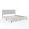 Martha Stewart Britta King Upholstered Platform Bed w/Rounded Headboard, Piped Detailing/Cushioned Siderails, Gray TW-3WDB01-K-GY-MS - alternate 2