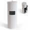 Wipex Stainless Steel White Floor Dispenser with Trash Can, Fits 99% of Refill Rolls, Matte Brushed Metal WX72239WFD - alternate 1