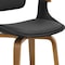Homeroots Black and Dark Brown Upholstered Faux Leather Dining Arm Chair 524942 - alternate 3