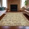 Homeroots 3' X 5' Gold And Ivory Patchwork Washable Indoor Outdoor Area Rug 631425 - alternate 3