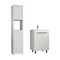 Homeroots 16" White Wood Freestanding Bathroom Vanity With Sink 546365 - alternate 2