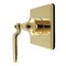Kingston Brass Single-Handle Three-Way Diverter Valve with Square Trim Kit, Polished Brass KS3042KL - alternate 1