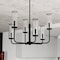 Vaxcel Glencoe 6-Light 28 in W Matte Black Chandelier, Clear Crackle Glass, Ceiling Pendant Fixture H0266R - alternate 2