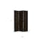 Homeroots 72" Black Canvas Folding Three Panel Screen Room Divider 274898 - alternate 2