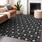 Homeroots 5' X 8' Black And Ivory Geometric Washable Indoor Outdoor Area Rug 596004 - alternate 2
