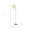 Homeroots 59" Bronze Metal Swing Arm Floor Lamp With Beige Fabric Empire Shade 526330 - alternate 1
