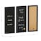 Martha Stewart Everette 18in. x 24in. Cork Board, Chlk Board, Lttr Board Set w/Psh Pns, Mgnts, Liq Chlk, Lttrs, Blk BR-DK20221011-1-BK-MS - alternate 2