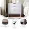 Flash Furniture Dallas Wooden 3-Drawer Dresser for Bedroom, Chest of Drawers for Kids in White MG-9007-1-3C-WH-GG - alternate 2