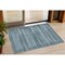 Homeroots 3' X 5' Artichoke Green And Blue Striped Washable Indoor Outdoor Area Rug 631467 - alternate 1