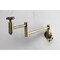 Kingston Brass Wall Mount Pot Filler Faucet with Knurled Handle, Antique Brass KS8103RKZ - alternate 3