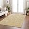 Homeroots 5' X 8' Gold And Beige Abstract Washable Indoor Outdoor Area Rug 601123 - alternate 2
