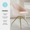Martha Stewart Sora Upholstered Stationary Office Chair in Conch Shell/Polished Brass CH-222119-PK-GLD-MS - alternate 3