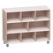 Beleduc By Playwell Palermo 41.1inx14.2in Mid 9-Compartment Closed Shelf, Tray-Compatible, White/Oak HPL, 32.6inH, 3+ 846041 - alternate 1
