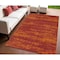 Homeroots 4' X 6' Red And Orange Abstract Indoor Outdoor Area Rug 545544 - alternate 1
