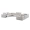 Homeroots Ash Gray Leather Power Reclining U Shaped Twelve Piece Corner Sectional With Console 643940 - alternate 2
